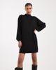Vero Moda Vero Moda knit funnel neck mini dress in black - 1