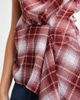 Vero Moda Vero Moda knot detail sleeveless asymmetric top in rust plaid-Orange - 3