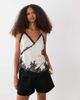 Vero Moda Vero Moda lace trim asymmetric detail cami top in white with black polka dot - 1