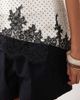 Vero Moda Vero Moda lace trim asymmetric detail cami top in white with black polka dot - 4