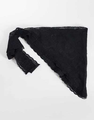Vero Moda Vero Moda lace waist scarf in black