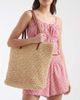 Vero Moda Vero Moda large straw tote beachbag in natural-Neutral - 2