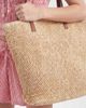 Vero Moda Vero Moda large straw tote beachbag in natural-Neutral - 3