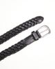 Vero Moda Vero Moda leather plait detail belt with silver buckle in black - 2