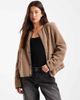 Vero Moda Vero Moda lightweight contrast teddy jacket in beige-Neutral - 1