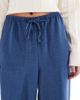 Vero Moda Vero Moda lightweight tie waist pants in dark denim-Blue - 3