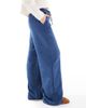Vero Moda Vero Moda lightweight tie waist pants in dark denim-Blue - 4