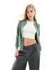 Vero Moda Vero Moda lightweight zip front bomber jacket in green - 1