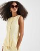Vero Moda Vero Moda linen blend tailored vest in banana yellow - part of a set - 1