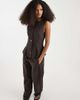Vero Moda Vero Moda linen blend tailored vest in chocolate - part of a set-Brown - 1
