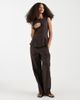 Vero Moda Vero Moda linen blend tailored vest in chocolate - part of a set-Brown - 3
