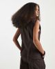 Vero Moda Vero Moda linen blend tailored vest in chocolate - part of a set-Brown - 4