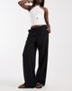 Vero Moda Vero Moda linen touch wide leg pants with drawstring waist in black - 1