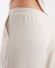 Vero Moda Vero Moda linen touch wide leg pants with drawstring waist in stone-Neutral - 4