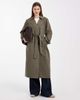 Vero Moda Vero Moda longline belted trench coat in kalamata green - 1