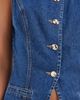 Vero Moda Vero Moda longline denim vest in medium blue wash - 3