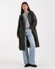 Vero Moda Vero Moda longline hooded rain coat in peat green - 1