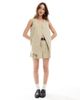 Vero Moda Vero Moda longline tailored vest in beige - part of a set-Neutral - 3