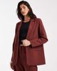 Vero Moda Vero Moda loose fit tailored blazer in burgundy - part of a set - 1