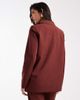 Vero Moda Vero Moda loose fit tailored blazer in burgundy - part of a set - 4