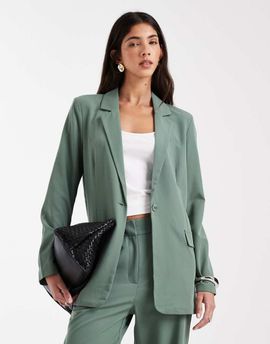 Vero Moda Vero Moda loose fit tailored blazer in green - part of a set