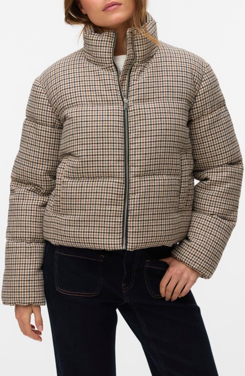 VERO MODA VERO MODA Lyon Short Houndstooth Puffer Jacket