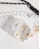 Vero Moda Vero Moda mini bag bag charm in cream and brown-White - 2