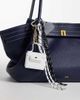 Vero Moda Vero Moda mini bag bag charm in cream and brown-White - 3