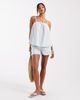 Vero Moda Vero Moda mix and match cotton shorts in green stripe - part of a set-Blue - 1