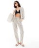 Vero Moda Vero Moda mix and match linen touch tailored blazer in cream stripe - part of a set-Neutral - 4