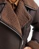 Vero Moda Vero Moda mixed textile short puffer jacket with borg trim in chocolate-Brown - 3