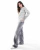 Vero Moda Vero Moda o neck sweater in cream with gray stripe-White - 3