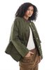 Vero Moda Vero Moda onion quilted short jacket with pockets in green - 1