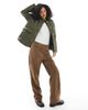 Vero Moda Vero Moda onion quilted short jacket with pockets in green - 2