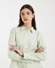 Vero Moda Vero Moda oversized cotton oxford shirt in fog green double striped print - 1