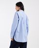 Vero Moda Vero Moda oversized cotton oxford shirt in hydrangea blue striped print - 4