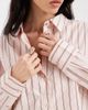 Vero Moda Vero Moda oversized cotton oxford shirt in light pink double striped print - 3
