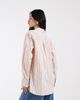Vero Moda Vero Moda oversized cotton oxford shirt in light pink double striped print - 4