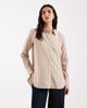 Vero Moda Vero Moda oversized cotton oxford shirt in neutral mini plaid print - 1
