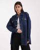 Vero Moda Vero Moda oversized pocket detail denim shirt in dark rinse wash-Navy - 1