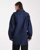 Vero Moda Vero Moda oversized pocket detail denim shirt in dark rinse wash-Navy - 2