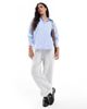 Vero Moda Vero Moda oversized shirt in light blue and white stripe - 2