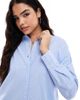 Vero Moda Vero Moda oversized shirt in light blue and white stripe - 3