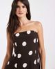 Vero Moda Vero Moda polka dot bandeau top in chocolate brown - part of a set - 1