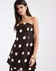 Vero Moda Vero Moda polka dot bandeau top in chocolate brown - part of a set - 2