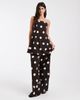 Vero Moda Vero Moda polka dot bandeau top in chocolate brown - part of a set - 3
