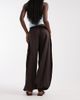 Vero Moda Vero Moda poplin wide balloon pants in chocolate-Brown - 3