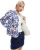 Vero Moda Vero Moda quilted jacket in cream and blue floral print-Multi - 1