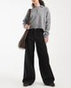 Vero Moda Vero Moda Remy mid rise wide leg jeans in black denim - 1