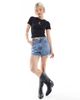 Vero Moda Vero Moda rhinestone western boot graphic baby tee in black - 2